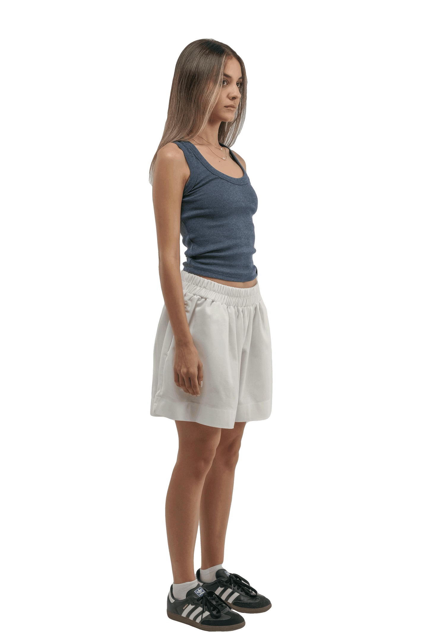 Boxer Popplin Shorts in Pearl White