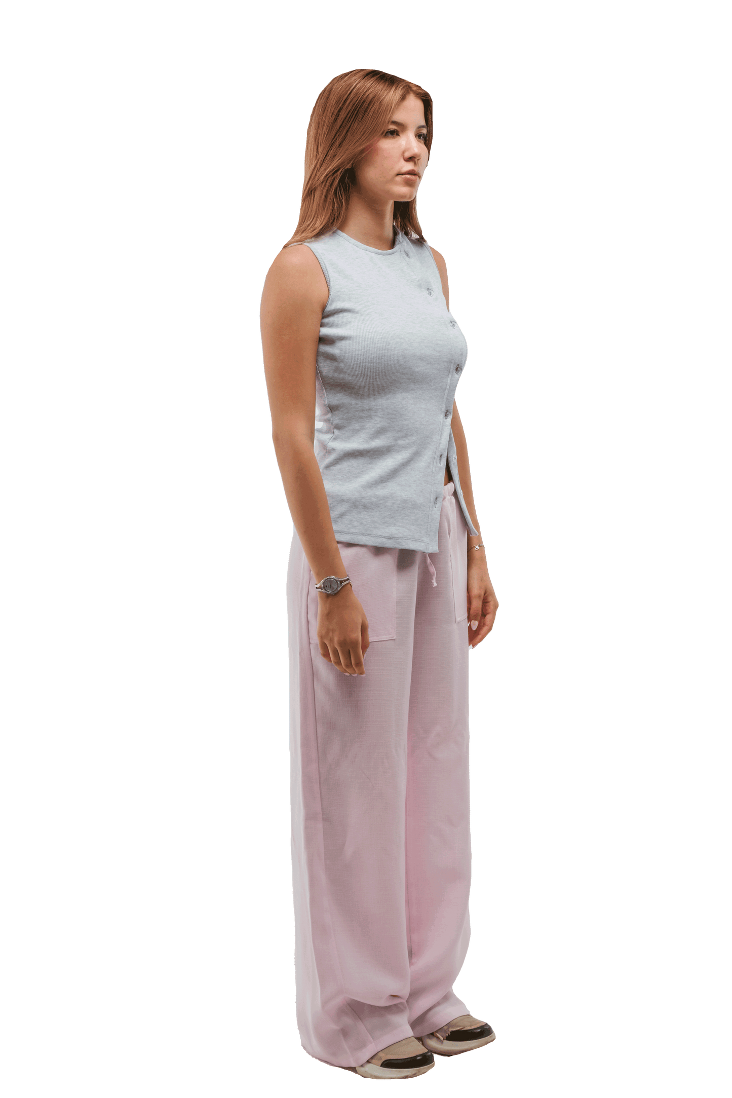 Button Ribbed Top