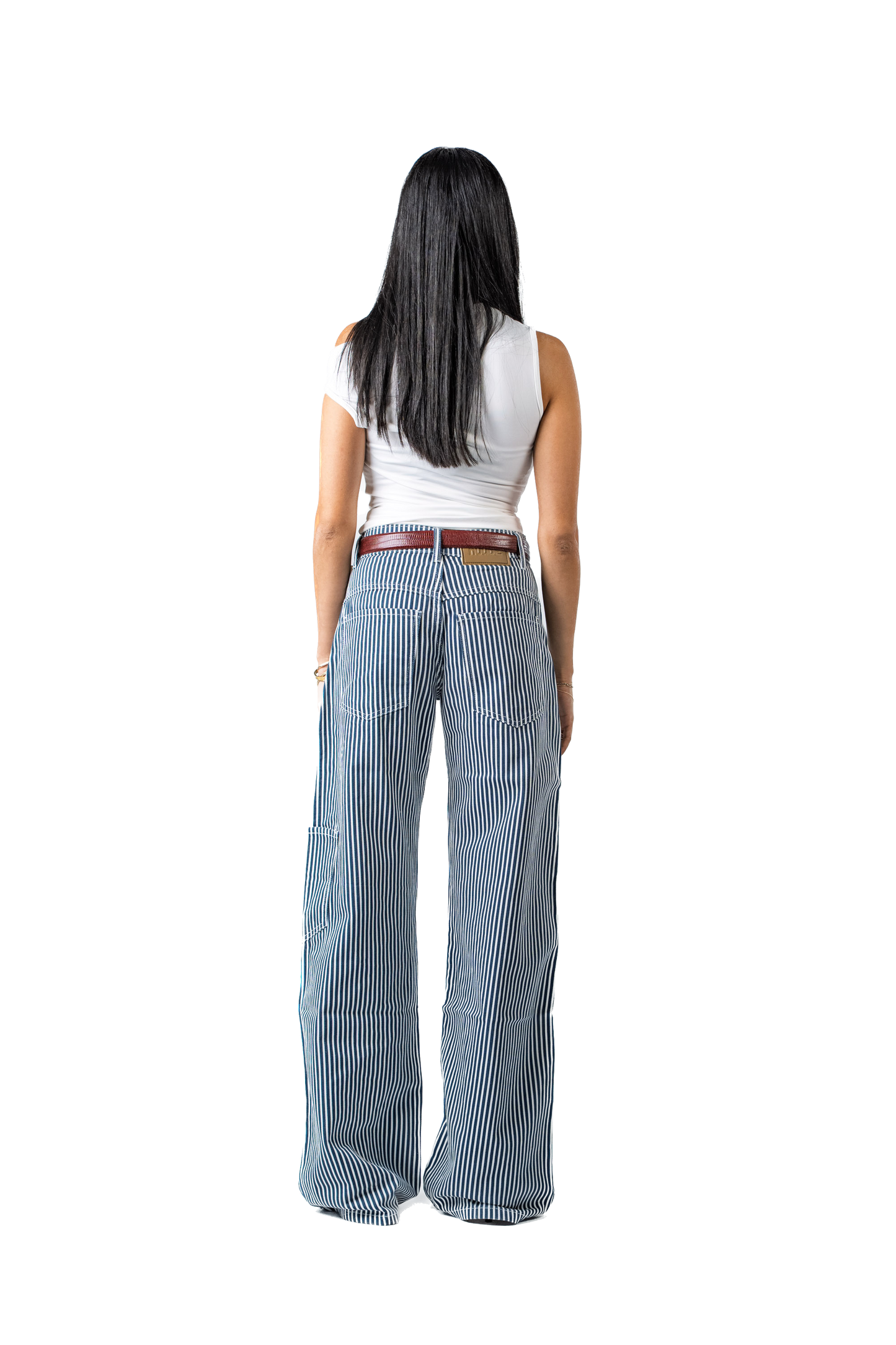 Striped Straight-Fit Pants