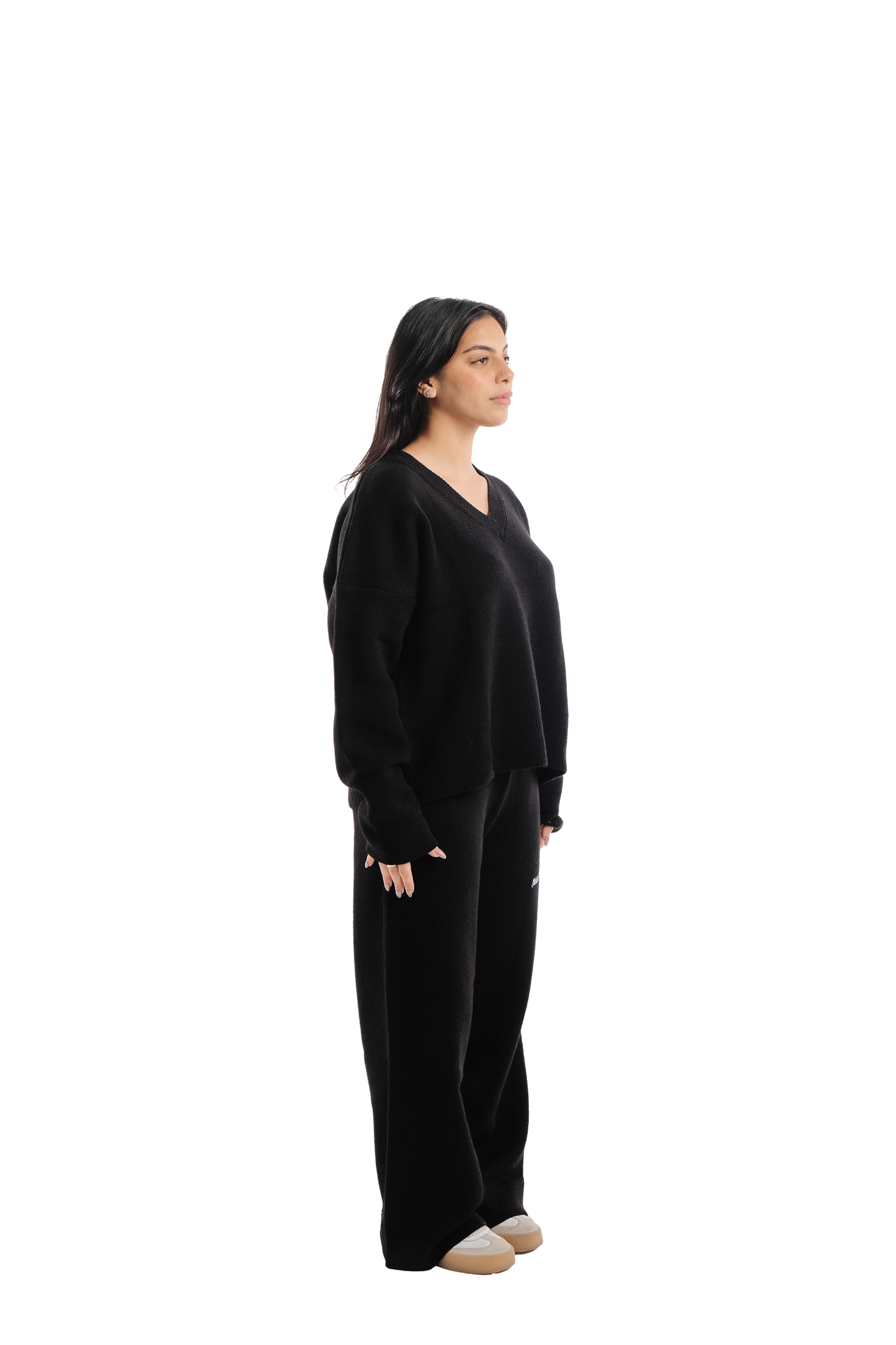 Knitted sweater in black ink