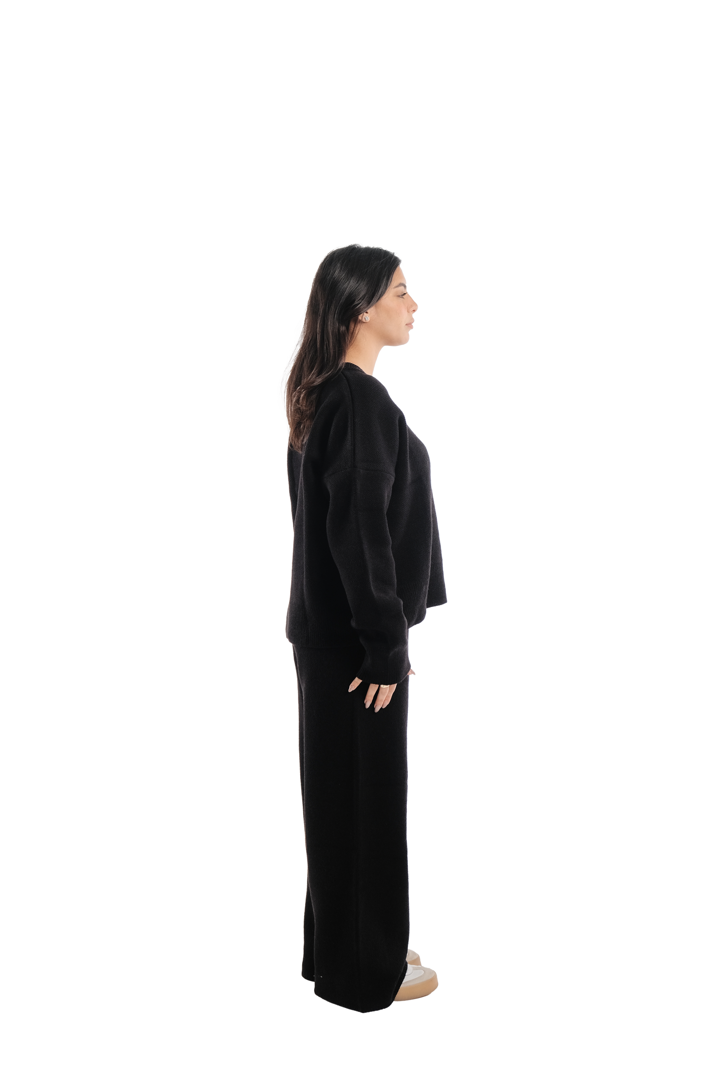 Knitted sweater in black ink