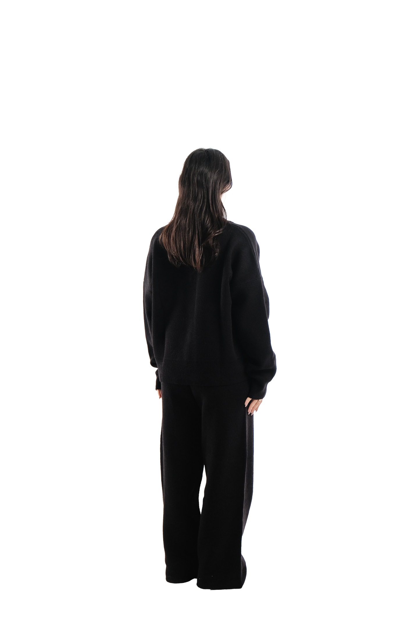 Knitted sweater in black ink