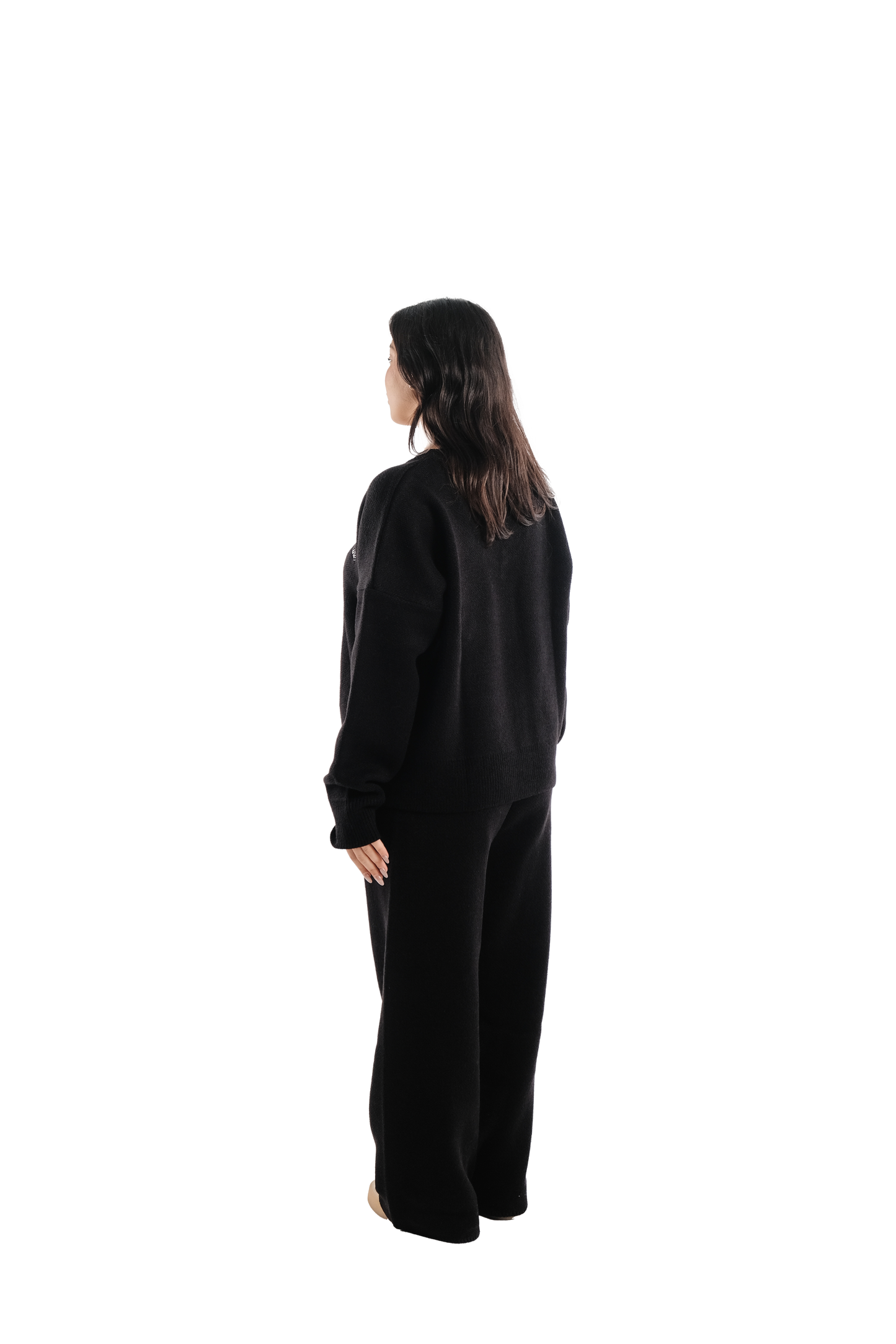 Knitted sweater in black ink