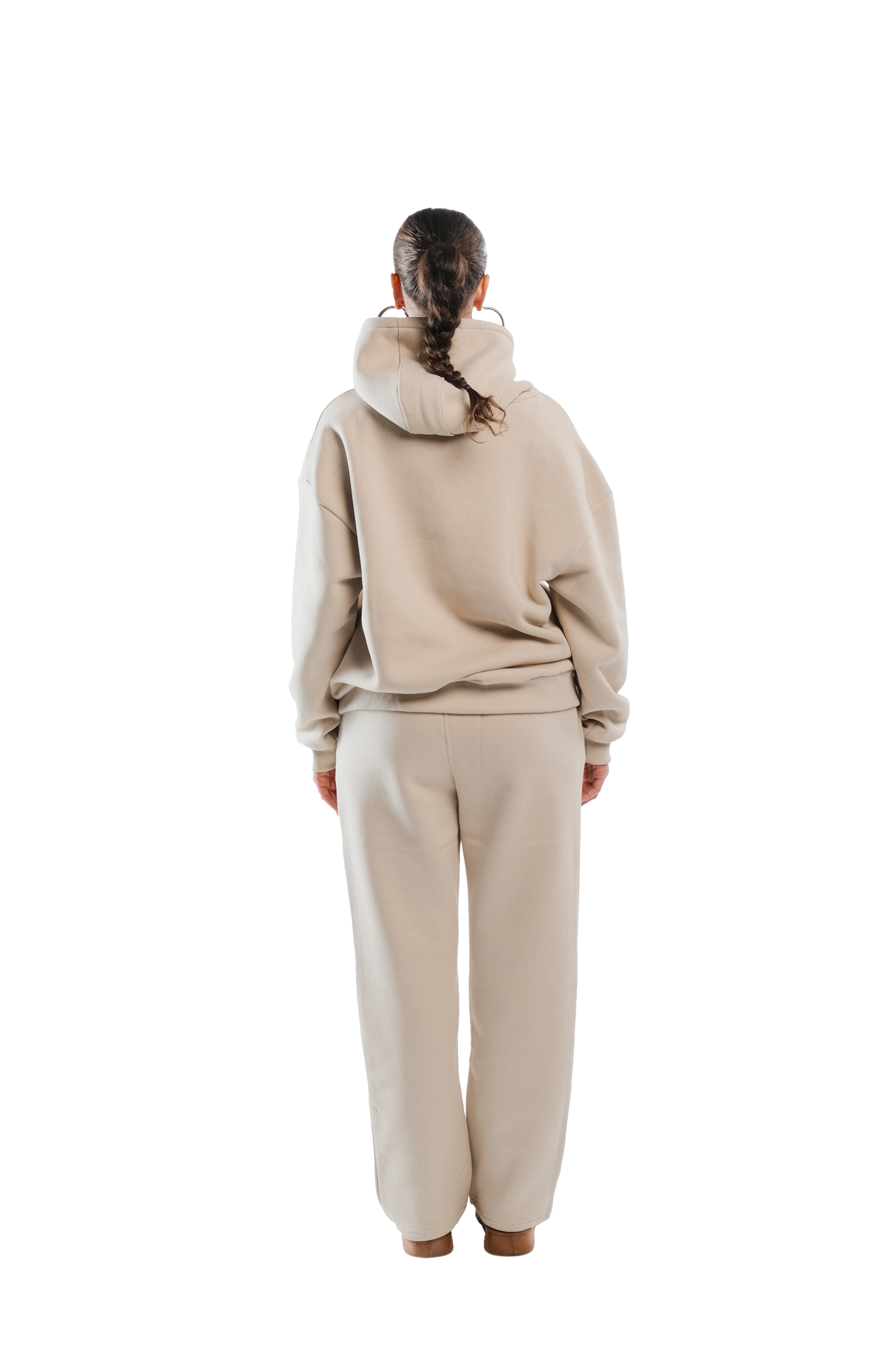 Embossed hoodie in Walnut