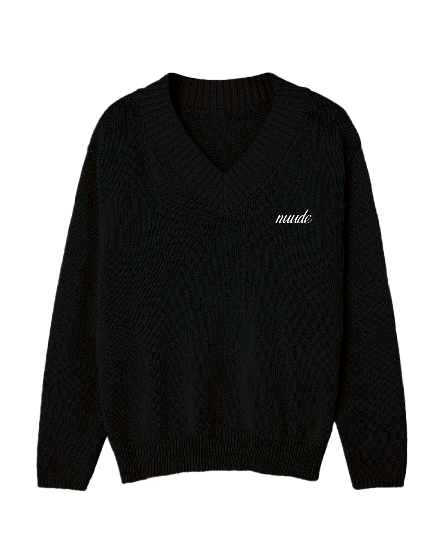 Knitted sweater in black ink