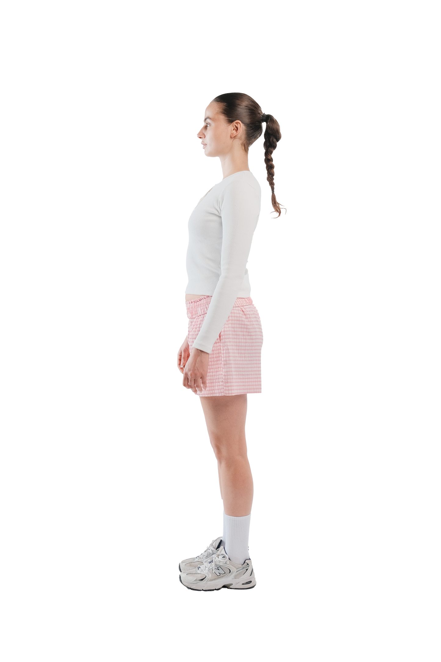 Buttoned top in White Pearl