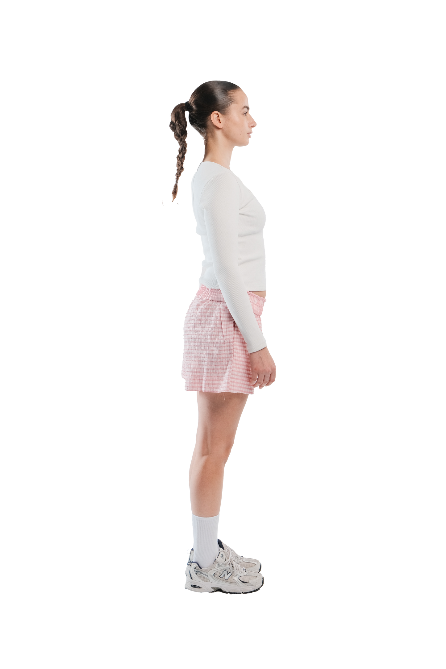 Buttoned top in White Pearl