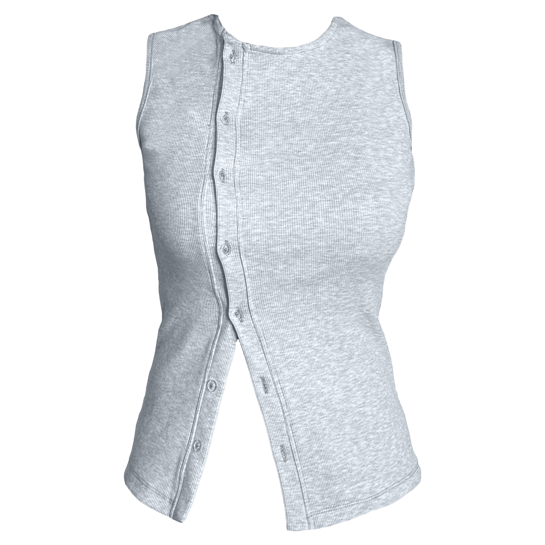 Button Ribbed Top