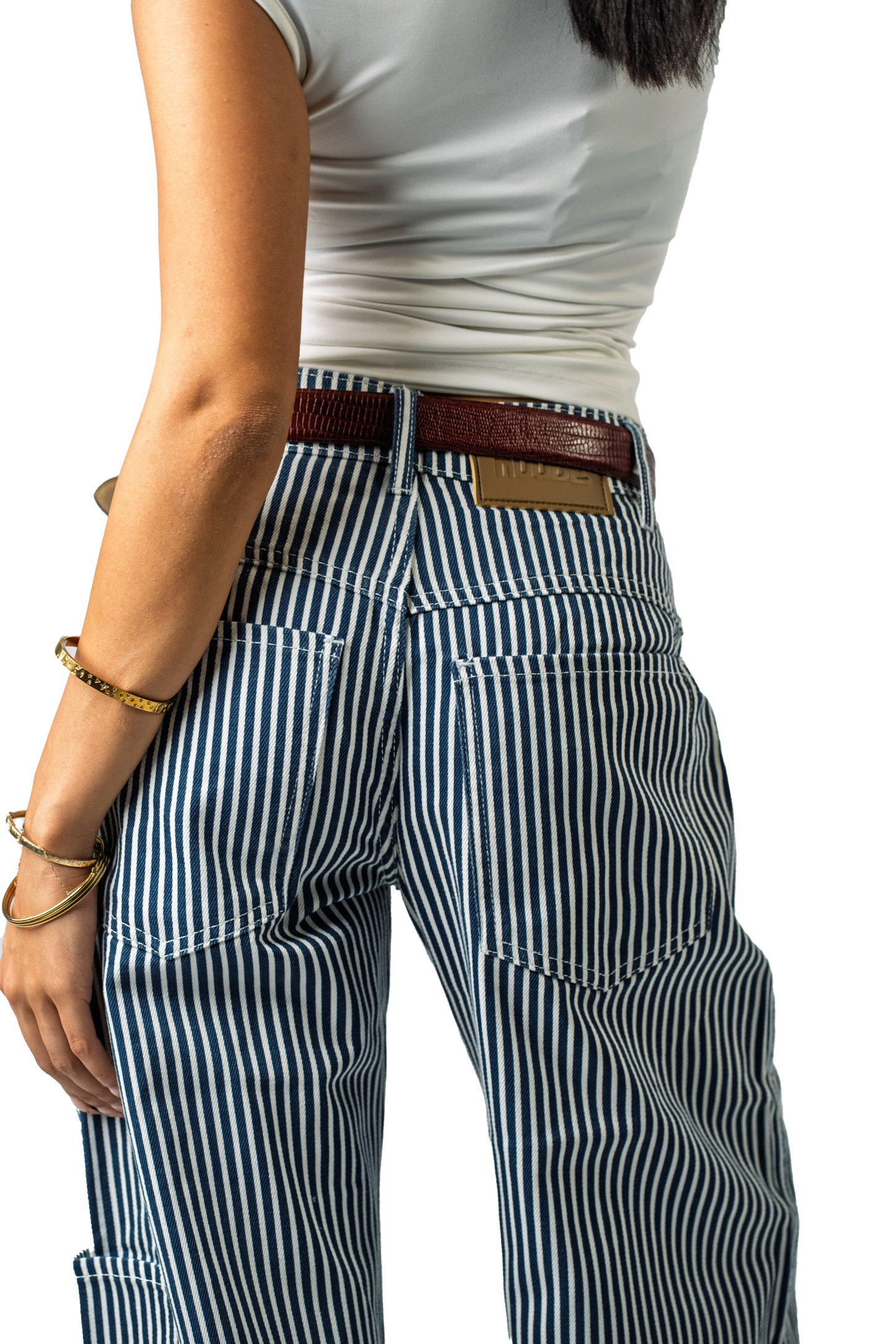Striped Straight-Fit Pants