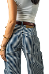 Striped Straight-Fit Pants