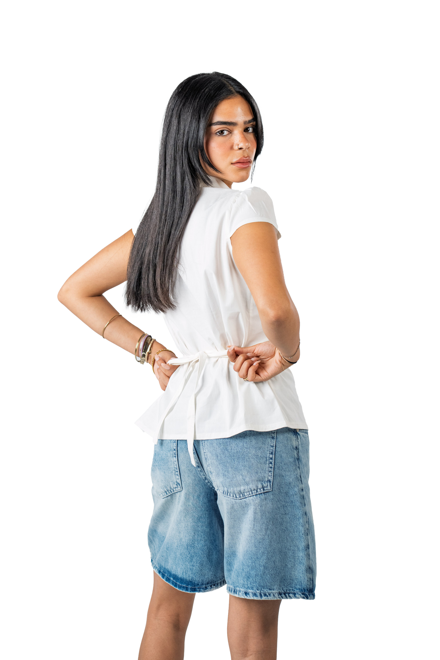 Short sleeve shirt in White Pearl
