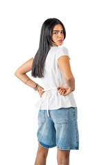 Short sleeve shirt in White Pearl