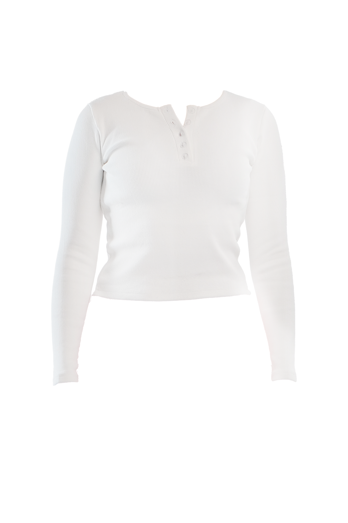 Buttoned top in White Pearl
