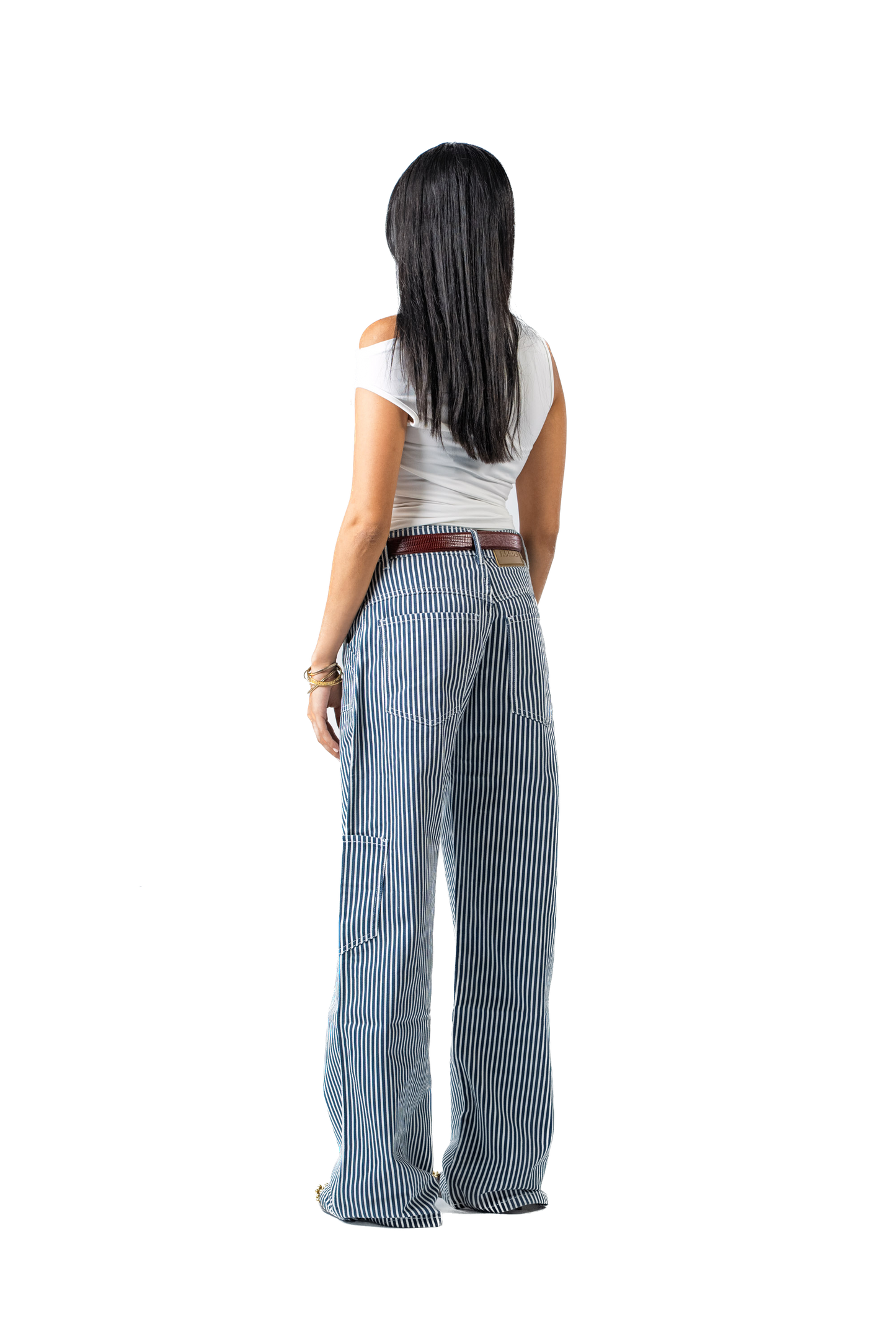 Striped Straight-Fit Pants