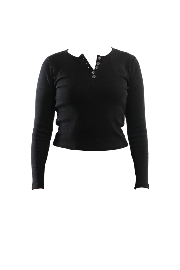 Buttoned top in Black Ink