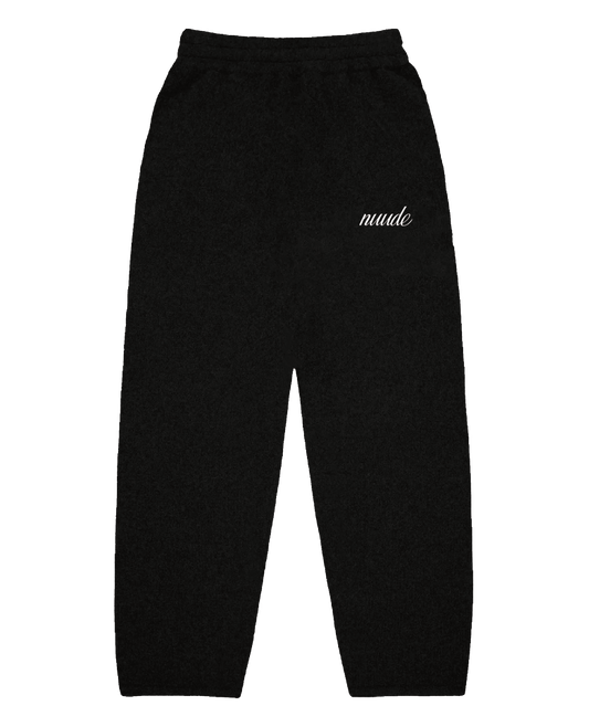 Knitted pants in black ink
