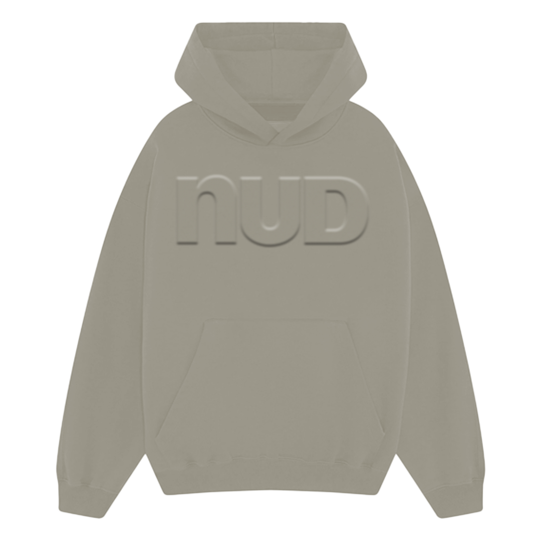 Embossed hoodie in Matcha