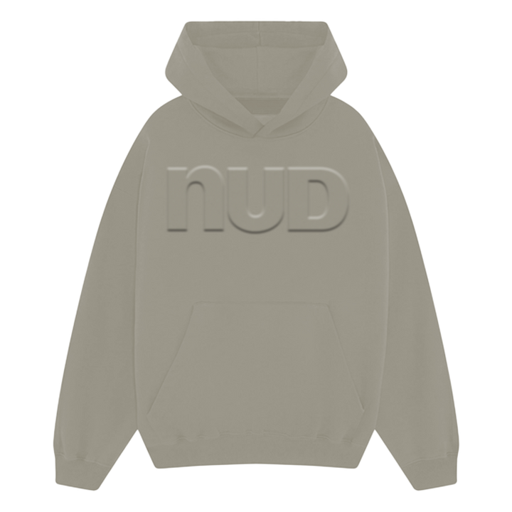 Embossed hoodie in Matcha