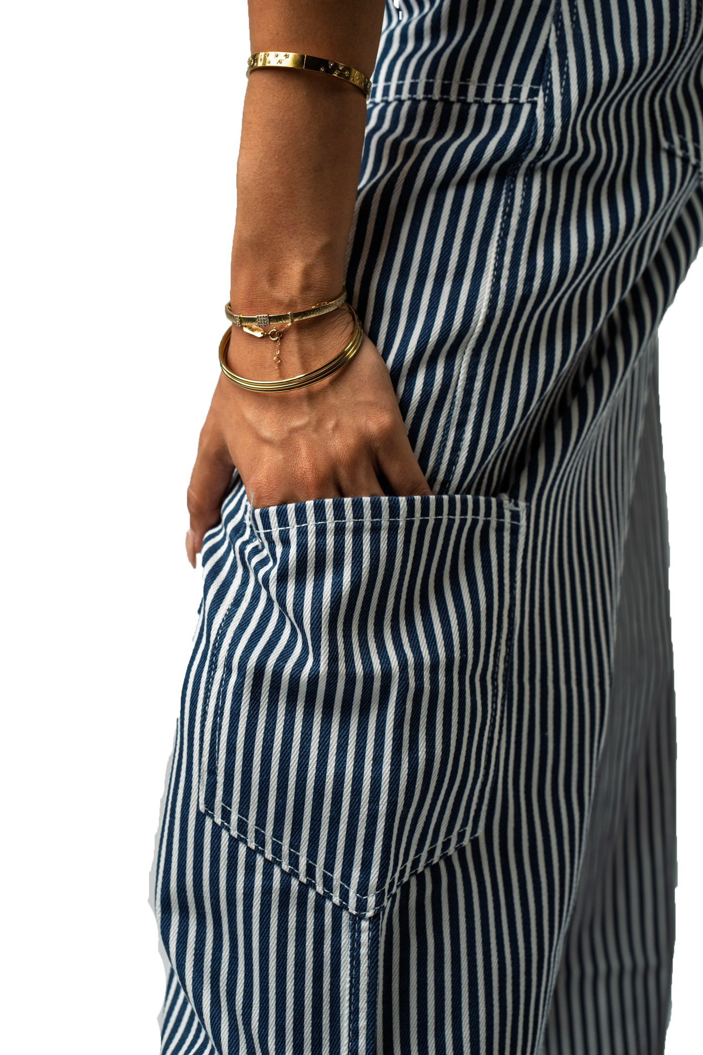 Striped Straight-Fit Pants