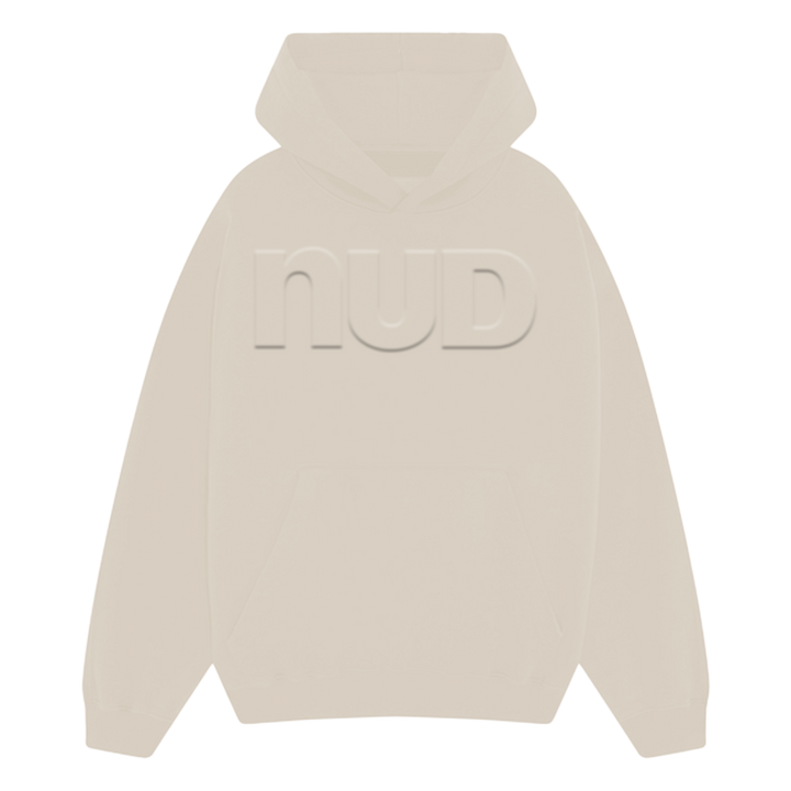 Embossed hoodie in Walnut